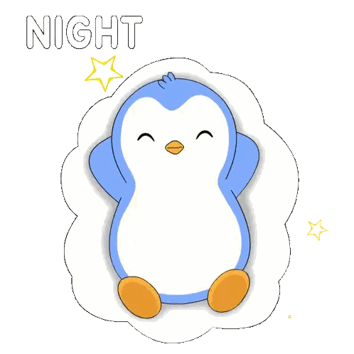 Penguin with Night Night Text