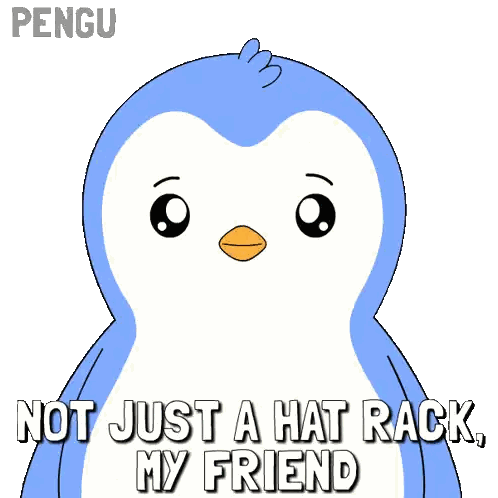 Penguin With Not Just a Hat Rack