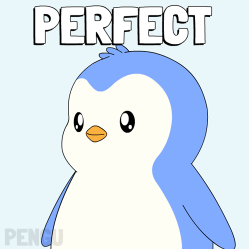Penguin with Perfect Behind