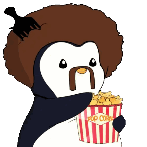 Penguin With Popcorn Bucket
