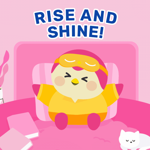 Penguin With Rise And Shine GIF