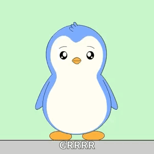 Penguin With Star On Head Screaming Grrr GIF