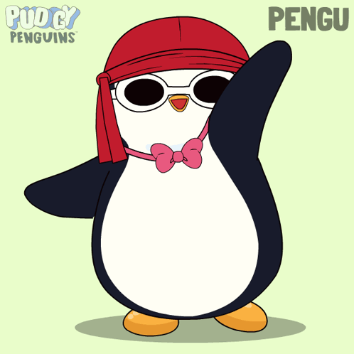 Penguin With Sunglasses and Bandana Named Pengu