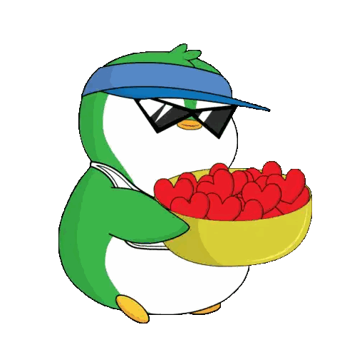 Penguin With Sunglasses and Heart Bowl