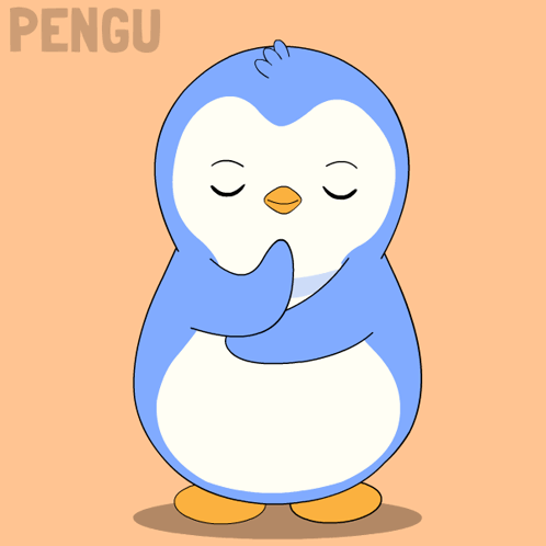 Penguin With Text Pengu GIF