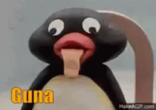Penguin with Tongue Out Gina