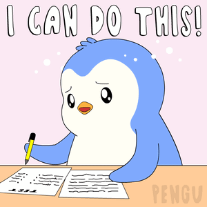 Penguin Writing I Can Do This GIF