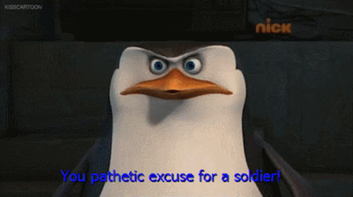 Penguin You Pathetic Excuse For A Soldier GIF