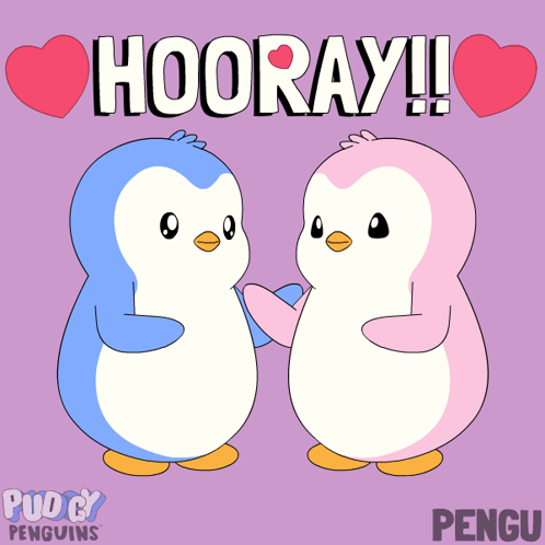 Penguins Celebrating Hooray