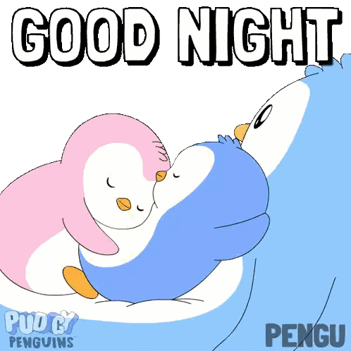 Penguins Hugging Good Night
