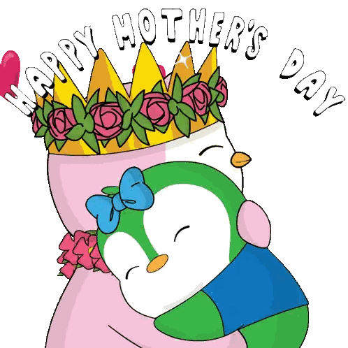 Penguins Hugging Happy Mothers Day