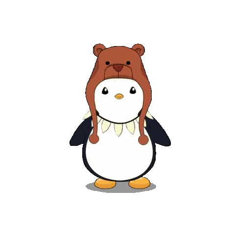 Penguins Hugging Teddy Bear