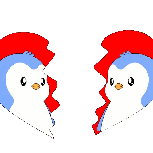 Penguins Kissing Inside Heart