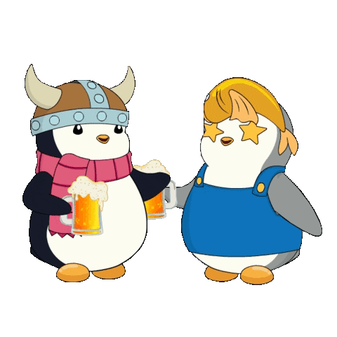 Penguins Party Drink Bevo GIF