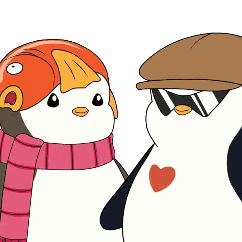 Penguins Wearing Sunglasses and Scarf