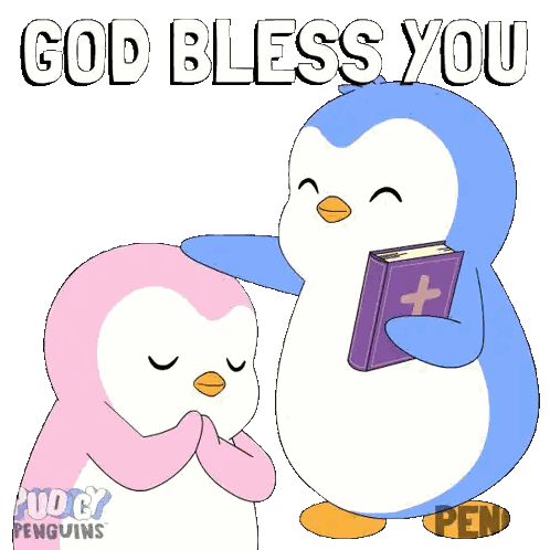 Penguins With God Bless You