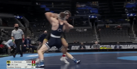 Penn State Athlete At Wrestling Match GIF