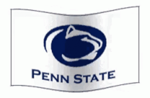 Penn State Flag Waving In Wind GIF