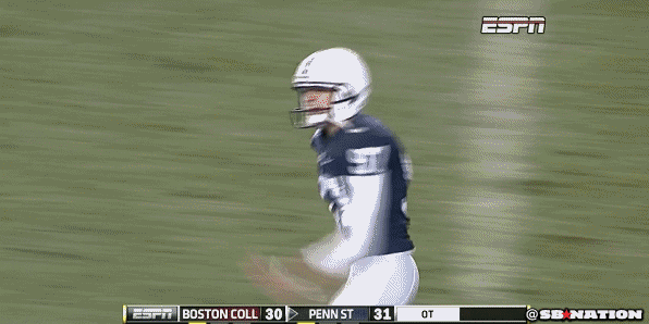 Penn State Football Team Players Running GIF