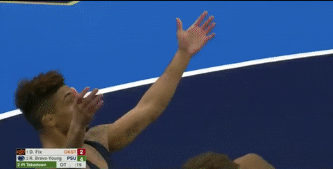 Penn State Wrestling Participant Lying On Floor GIF