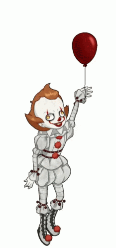 Pennywise Dancing Floating Balloon Animation GIF