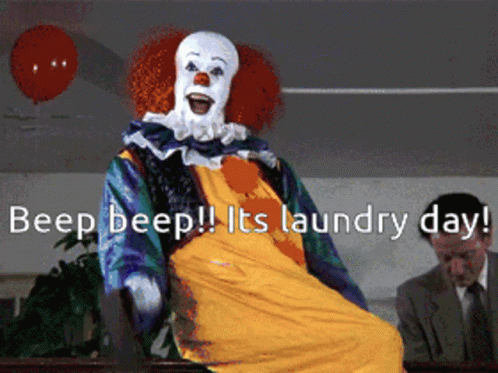 Pennywise Laundry Day GIF
