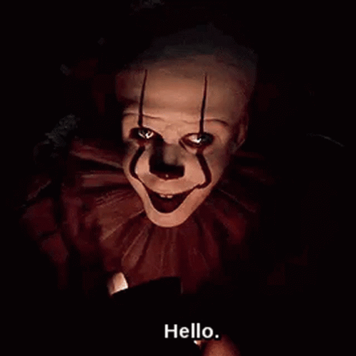 Animated Scary Clown In Frame GIF | GIFDB.com