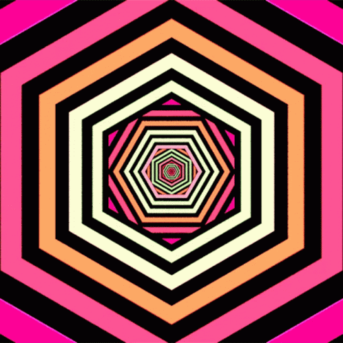 Pentagon Colorful Optical Illusion GIF