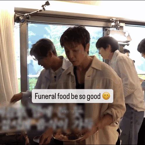 People At Table Funeral Food Be So Good GIF