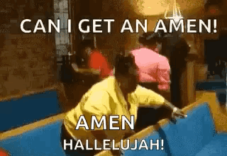 People Celebrates Hallelujah Meme GIF