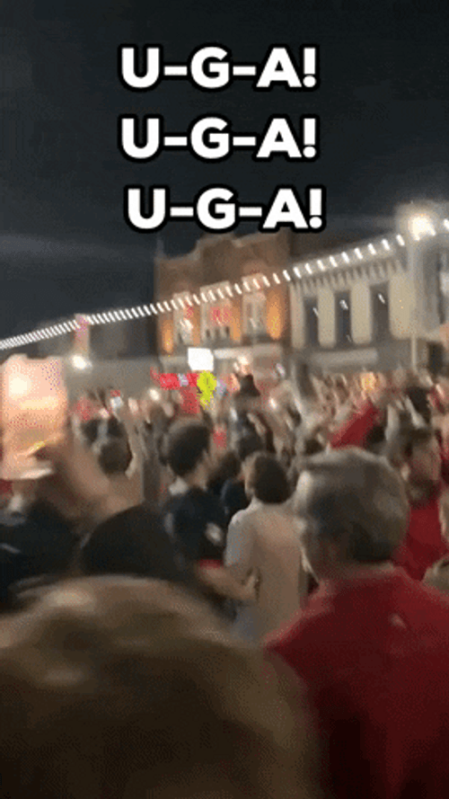 People Cheering On Georgia Bulldogs Dawgs GIF