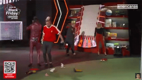 People Dancing At Black Friday Sign GIF