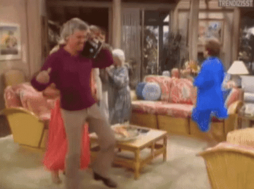 People Dancing Conga Line Golden Girls GIF