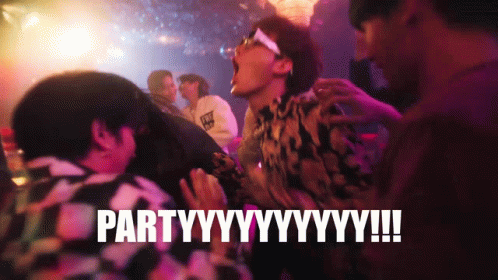 People Dancing In Club Saying Party GIF