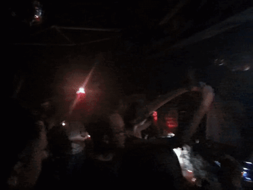 People Dancing in Dark Room with Disco Ball