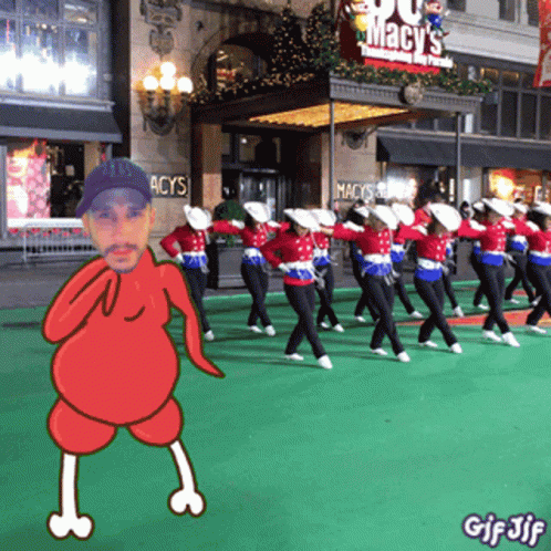 People Dancing in Front of Macy's