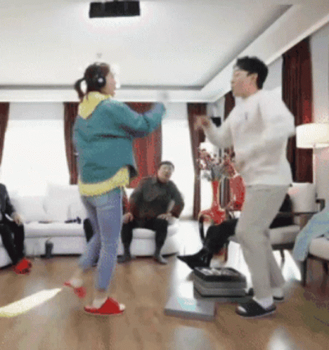 People Dancing In Living Room GIF