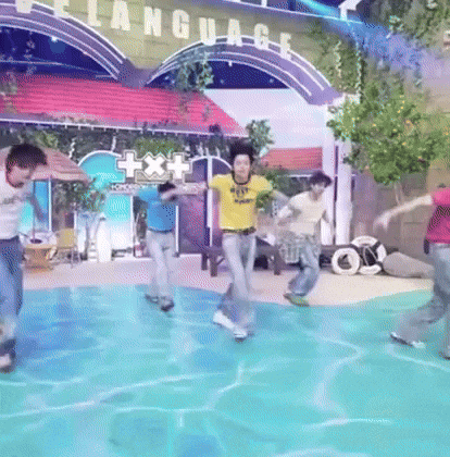 People Dancing in Pool