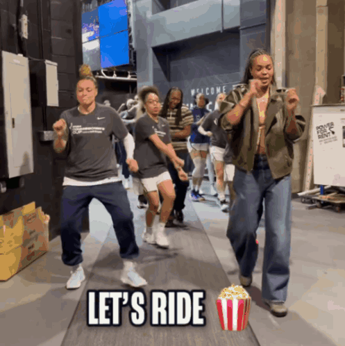 People Dancing Let's Ride GIF