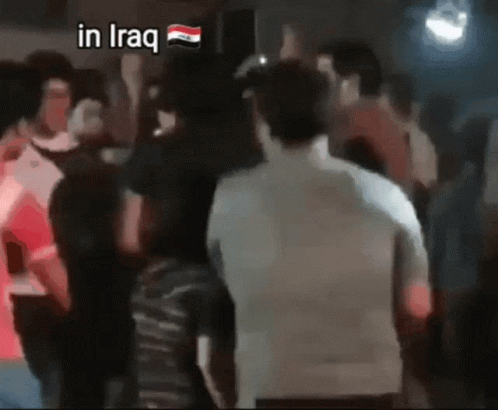 People Dancing With In Iraq Text GIF