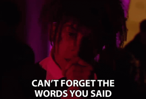 People Dont Forget Words You Said GIF