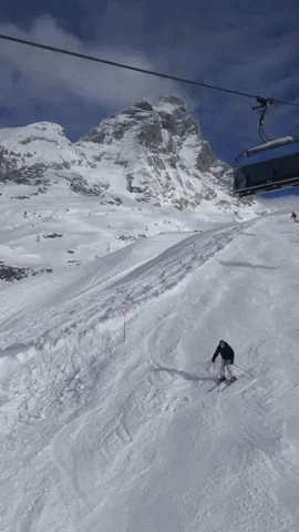 People Enjoying Ski GIF