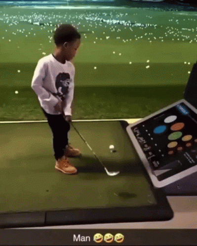 People Falling Kid Golf Swing Fail GIF