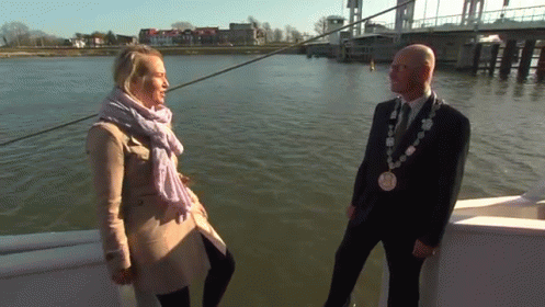 People Falling News Reporter River Mishap GIF