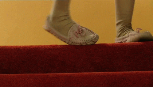 People Falling Old Lady Rolling Down The Stairs GIF