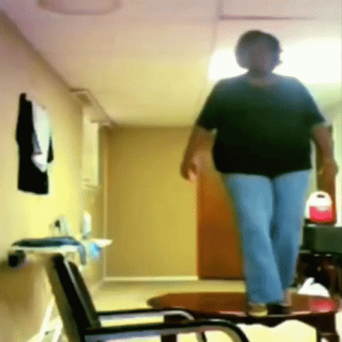 People Falling On Table Fail GIF