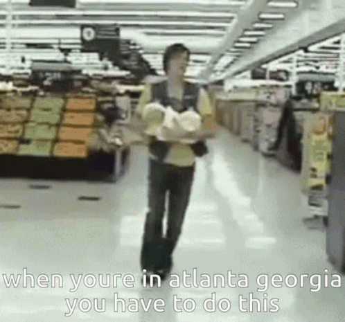 People Falling Slippery Supermarket Floor GIF