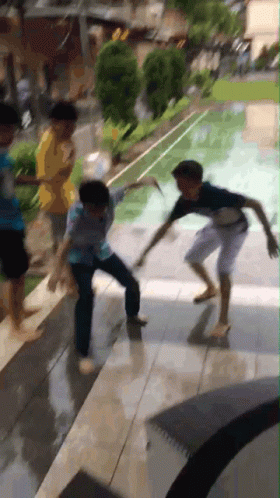 People Falling Slippery Wet Floor GIF