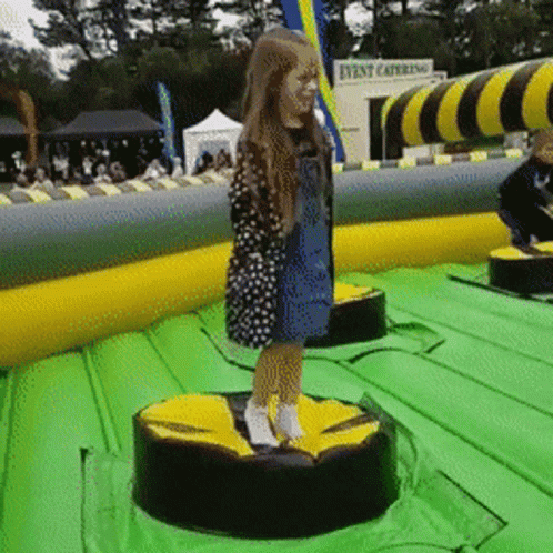 People Falling Wipe Out Foam Machine GIF