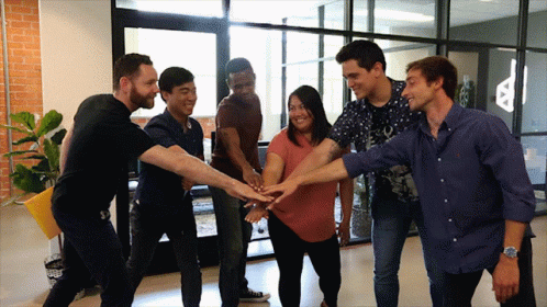 People Giving High Fives GIF